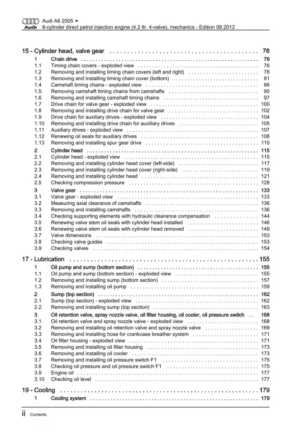 Audi A6 4F 2004-2011 8-cyl. petrol engine mechanics 349 hp repair manual eBook