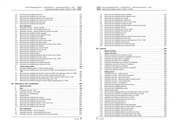 Audi A6 4K 2018-2023 general body repairs exterior guide workshop manual eBook