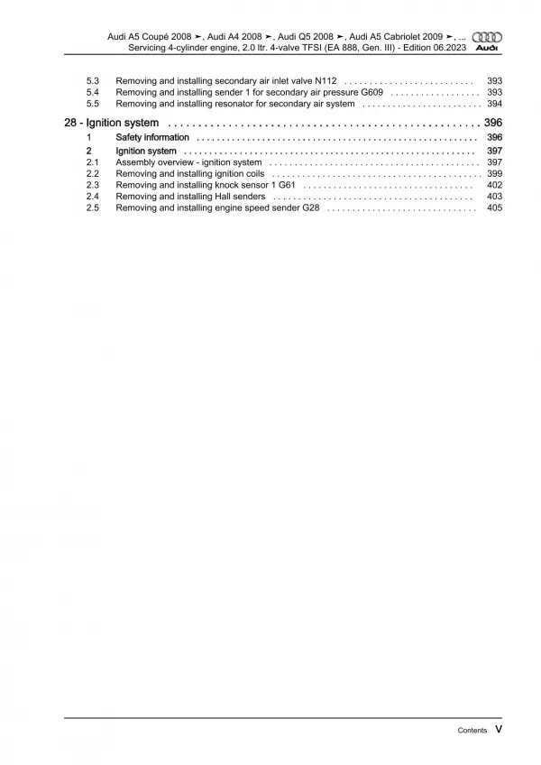 Audi A7 4G 2010-2018 servicing petrol engines 144-252 hp repair manuel eBook