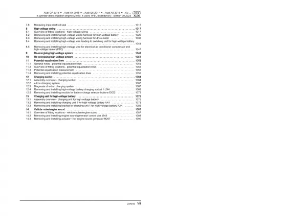 Audi A7 4K from 2018 petrol engines 2.0l 204-367 hp repair workshop manual eBook