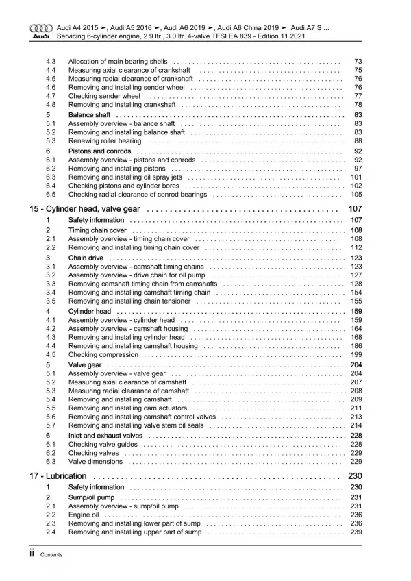 Audi A7 4K from 2018 servicing petrol engines 340-462 hp repair manual eBook