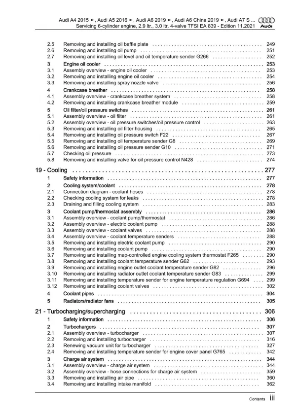 Audi A7 4K from 2018 servicing petrol engines 340-462 hp repair manual eBook