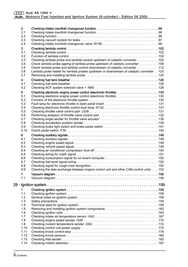 Audi A8 4D 1994-2002 motronic injection ignition system 2.8l repair manual eBook