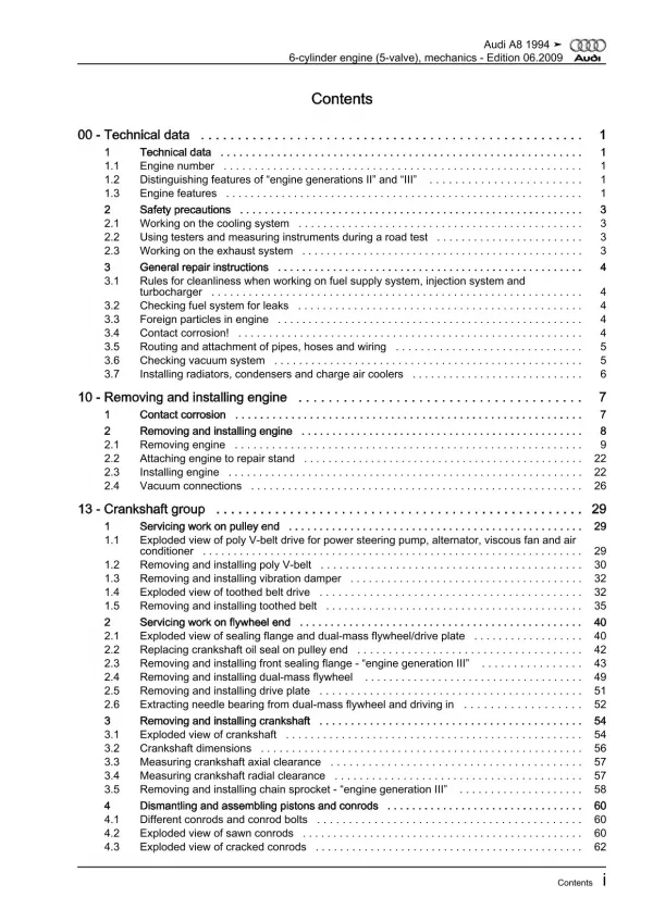 Audi A8 4D 1994-2002 6-cyl. petrol engine mechanics 193 hp repair manual eBook