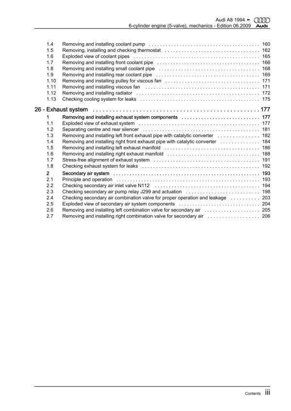 Audi A8 4D 1994-2002 6-cyl. petrol engine mechanics 193 hp repair manual eBook