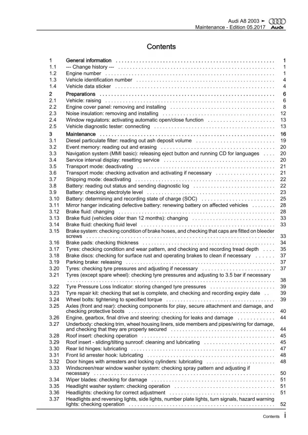 Audi A8 type 4E 2002-2010 maintenance repair workshop manual eBook guide pdf