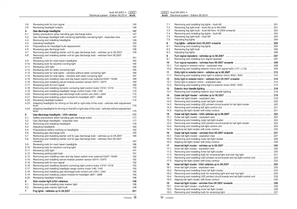 Audi A8 type 4E 2002-2010 electrical system repair workshop manual eBook