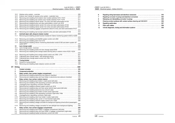 Audi A8 type 4E 2002-2010 electrical system repair workshop manual eBook