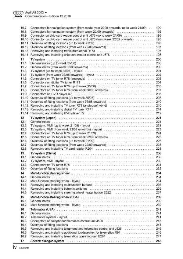 Audi A8 4E 2002-2010 communication radio navigation repair workshop manual eBook