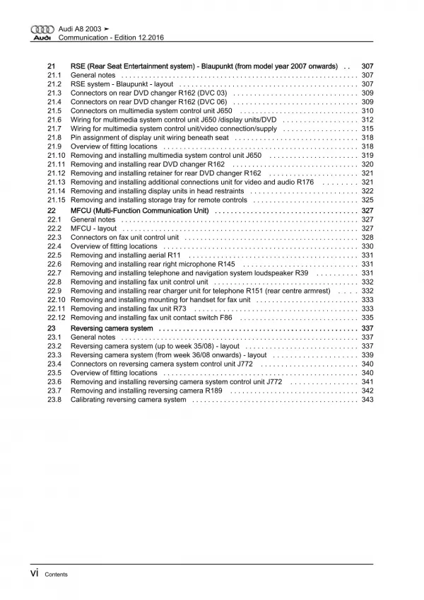 Audi A8 4E 2002-2010 communication radio navigation repair workshop manual eBook