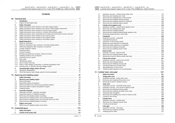 Audi A8 type 4N 2017-2021 petrol engines 204-367 hp repair workshop manual eBook