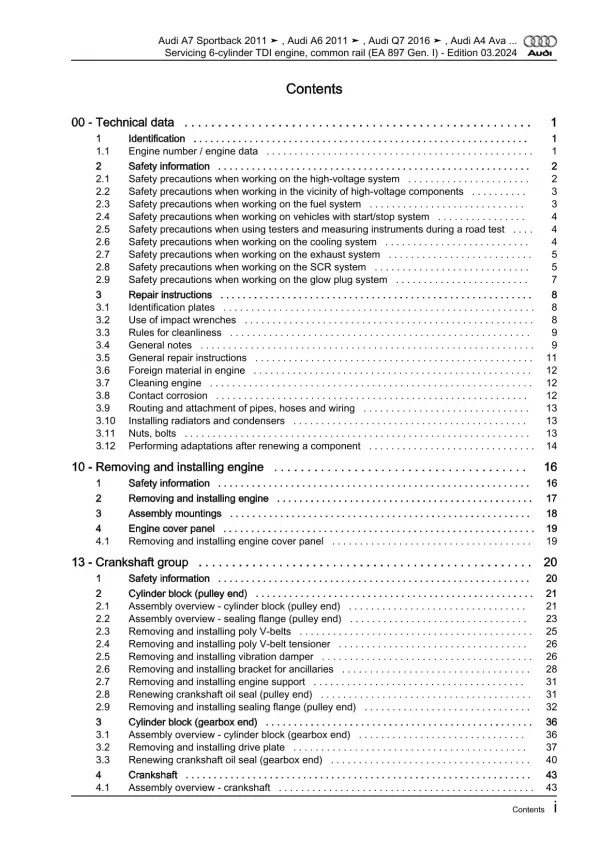 Audi A8 4N 2017-2021 servicing diesel engines 190-272 hp repair manual eBook