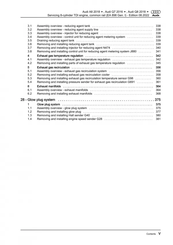 Audi A8 4N 2017-2021 servicing diesel engines 4.0l 435 hp repair manual eBook