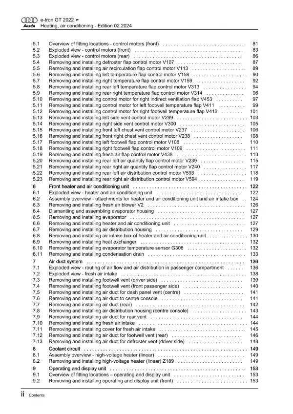 Audi e-tron GT F8 from 2020 heating air conditioning system repair manual eBook