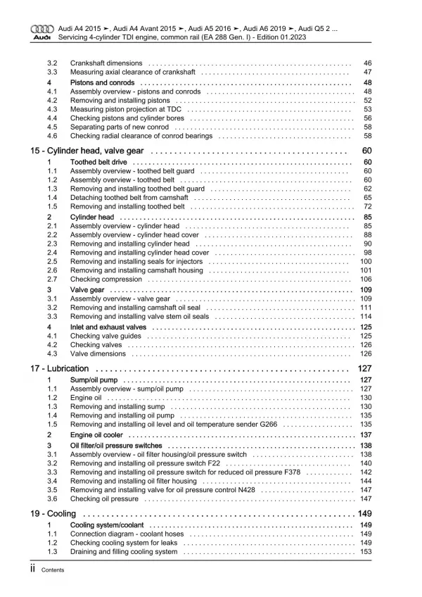 Audi Q5 FY 2016-2020 servicing diesel engines 122-190 hp repair manual eBook