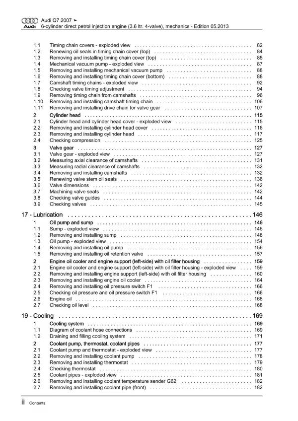 Audi Q7 4L 2005-2015 petrol engine mechanics 3.6l 280 hp repair manual eBook