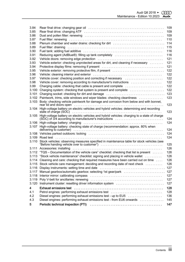 Audi Q8 type 4M from 2018 maintenance repair workshop manual eBook pdf