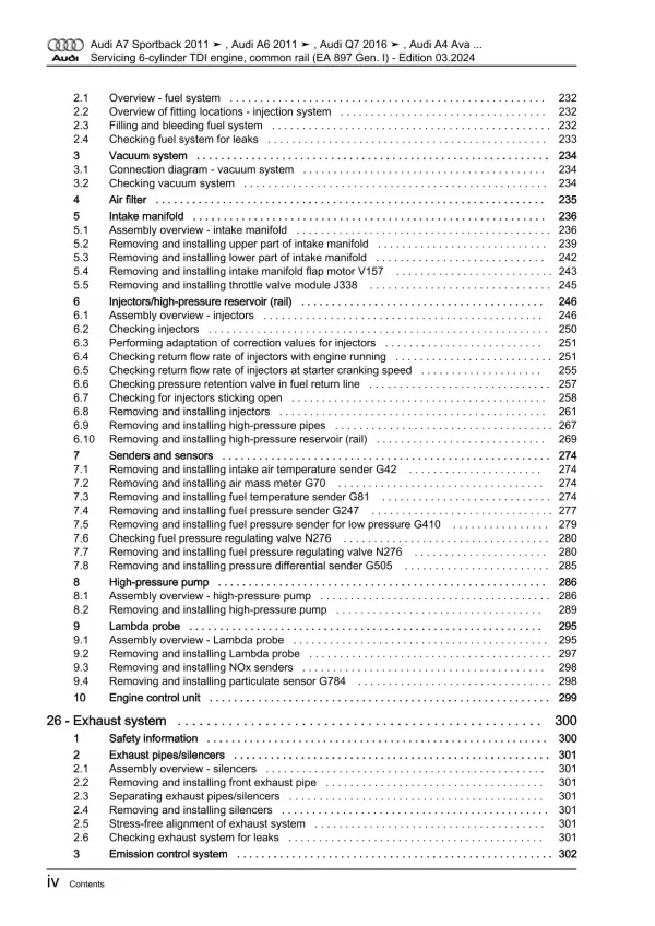 Audi Q8 4M from 2018 servicing diesel engines 190-374 hp repair manual eBook