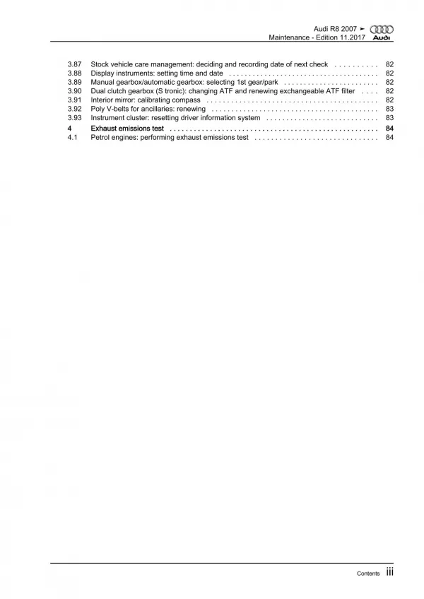 Audi R8 type 42 2006-2015 maintenance repair workshop manual eBook pdf