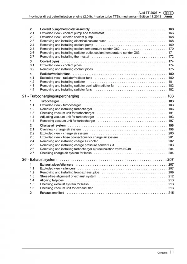 Audi TT type 8J 2006-2014 petrol engine mechanics 265-272 hp repair manual eBook