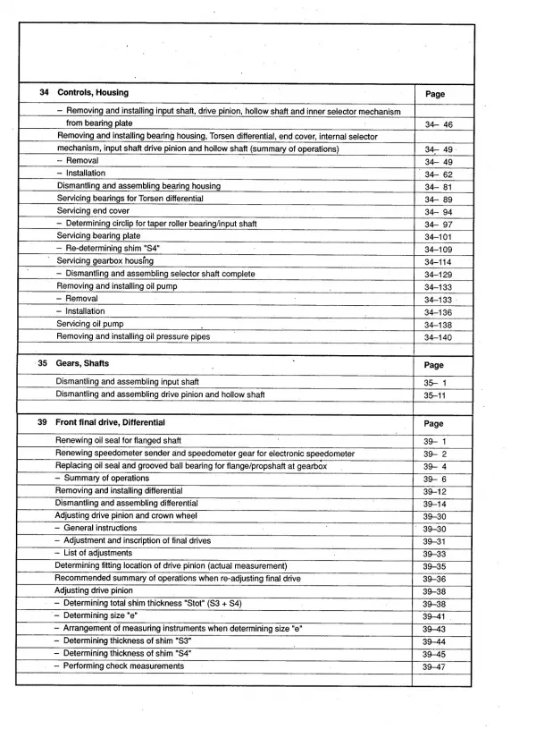 Audi V8 44 1988-1994 6 speed manual gearbox 01E repair workshop manual eBook