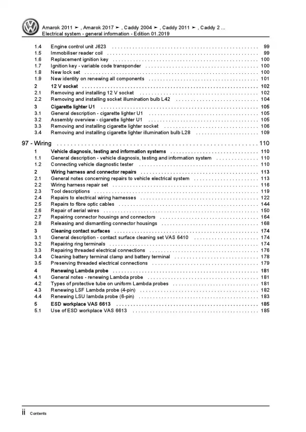 MAN TGE UC from 2016 electrical system general information repair manual pdf