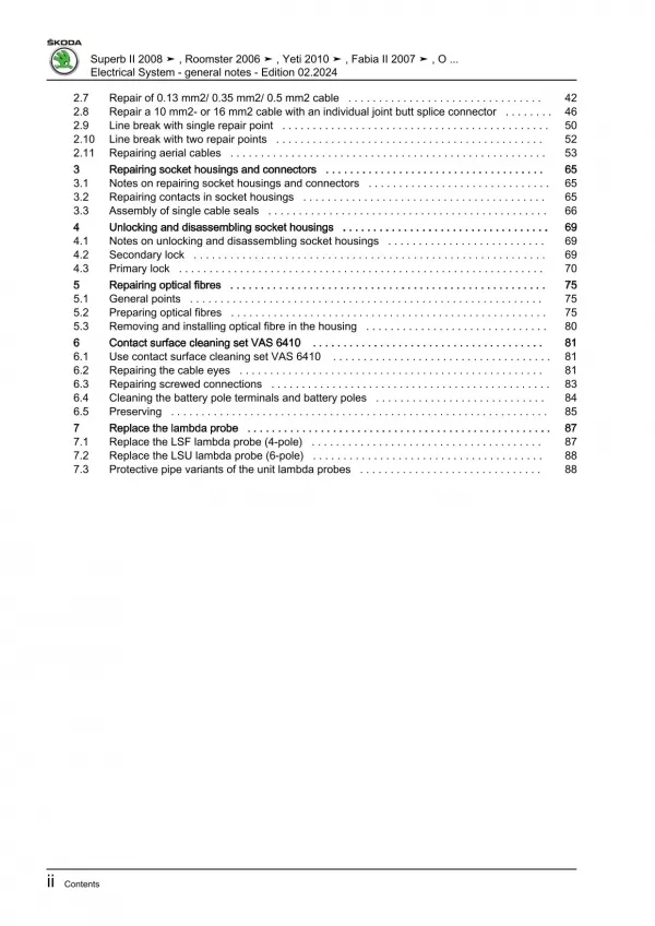 Skoda Citigo-e iV NE (19-20) electrical system general info repair manual eBook