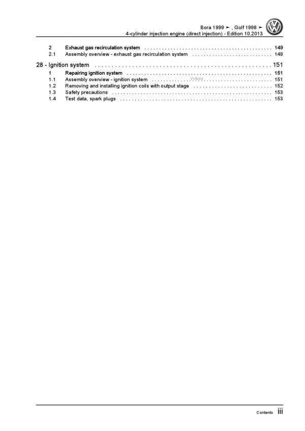 VW Bora type 1J 1998-2006 4-cyl. 1.6l petrol engines 110 hp repair manual pdf