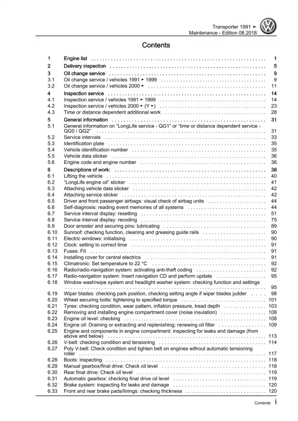 VW Transporter T4 1990-2003 maintenance repair workshop manual pdf guide eBook