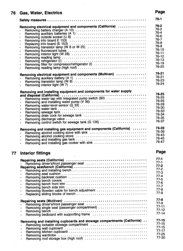 VW Bus T4 1990-2003 general body repairs california multivan guide manual eBook