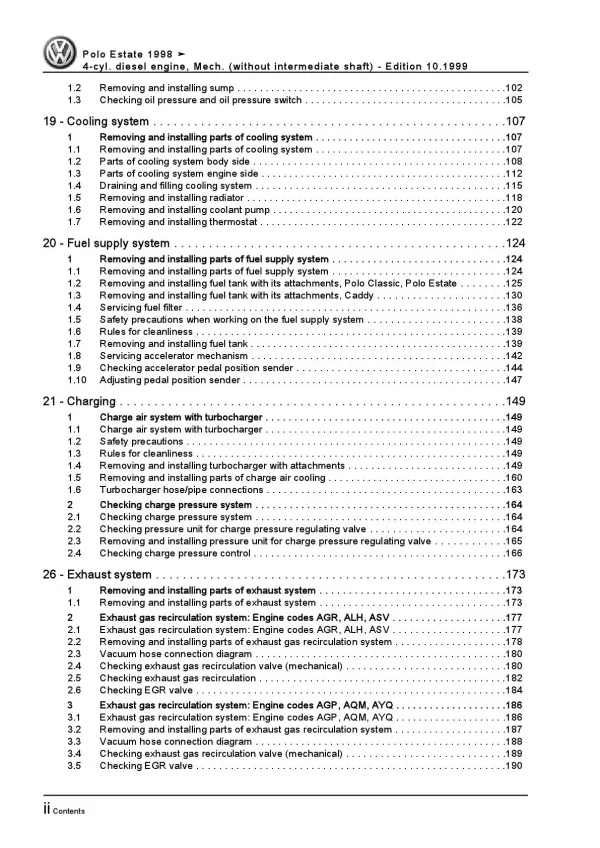 VW Caddy 9K 1999-2003 4-cyl. diesel engine mechanics 64-110 hp repair manual pdf