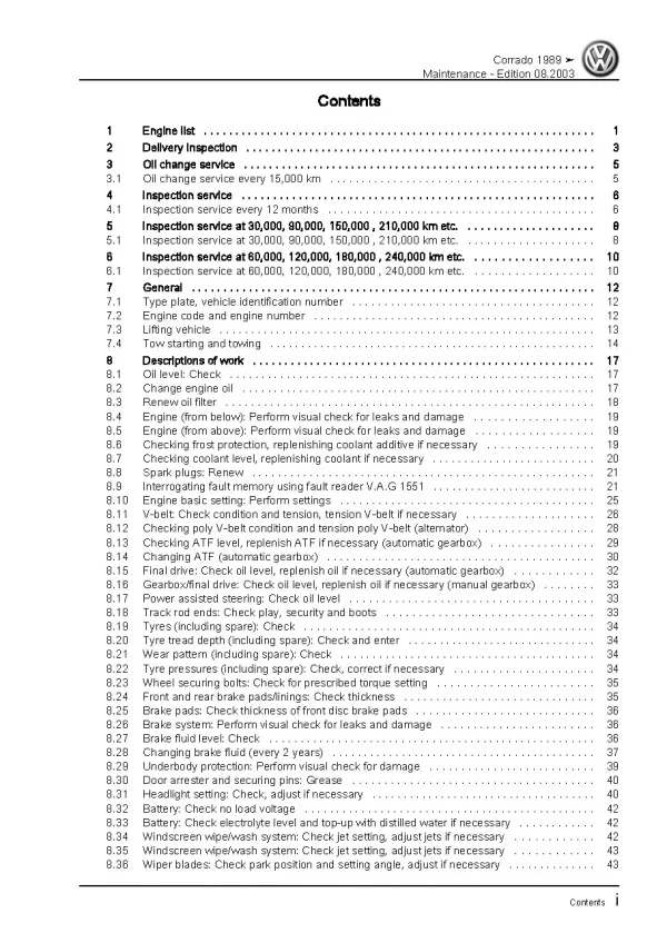 VW Corrado type 50 1988-1995 maintenance repair workshop manual pdf