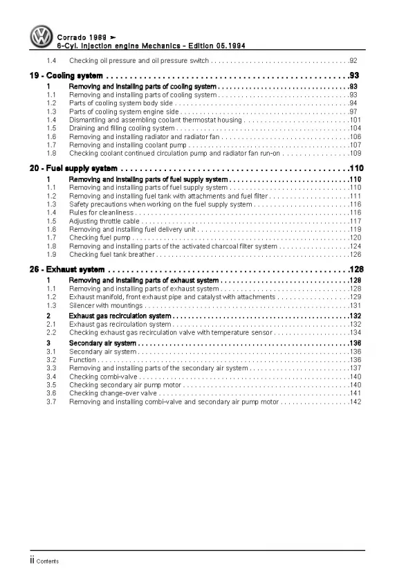 VW Corrado 1988-1995 6-cyl 2.8l injection engine workshop repair manual pdf