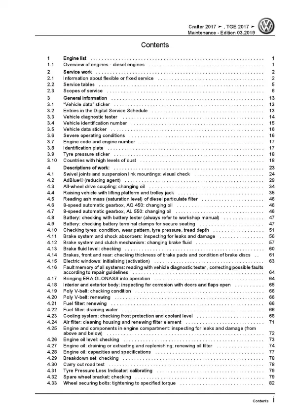 VW Crafter type SY from 2017 maintenance repair workshop manual pdf file ebook