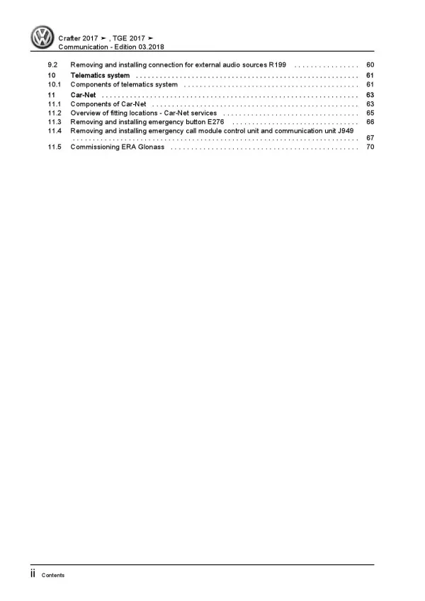 VW Crafter SY (17>) communication radio navigation repair workshop manual pdf