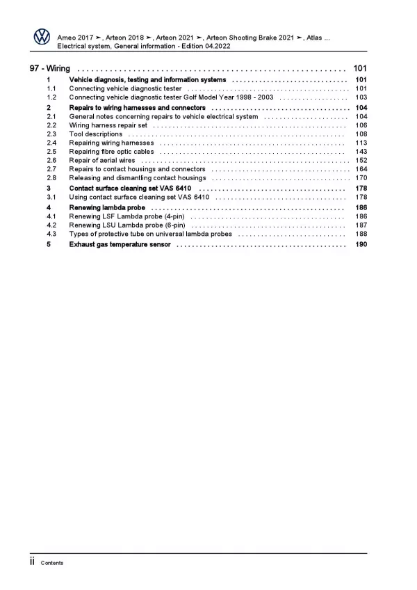 VW EOS type 1F 2006-2015 electrical system general information repair manual pdf