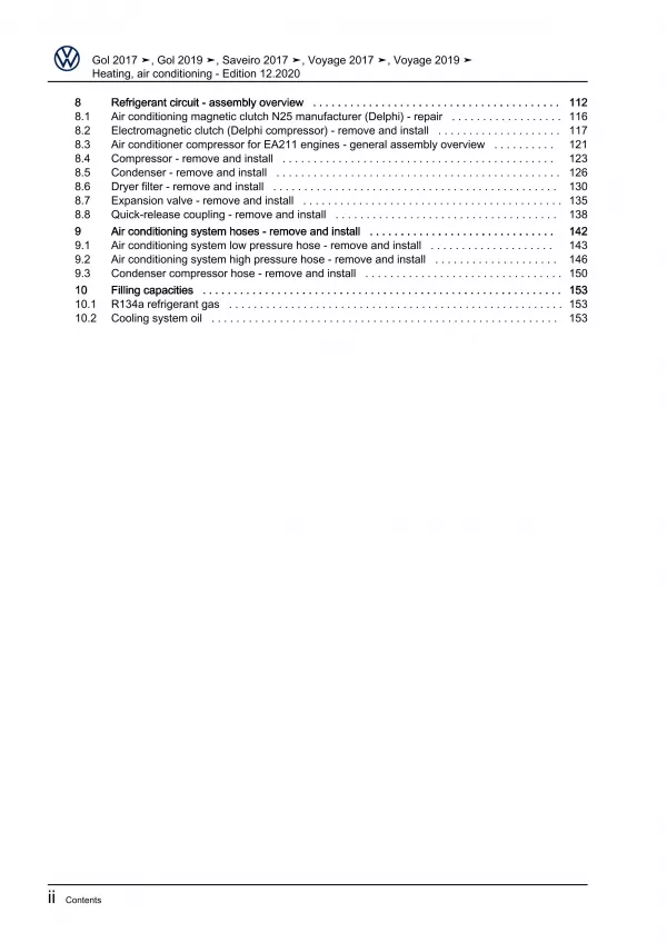 VW Gol 3 5U7 2017-2022 heating air conditioning system repair workshop pdf eBook