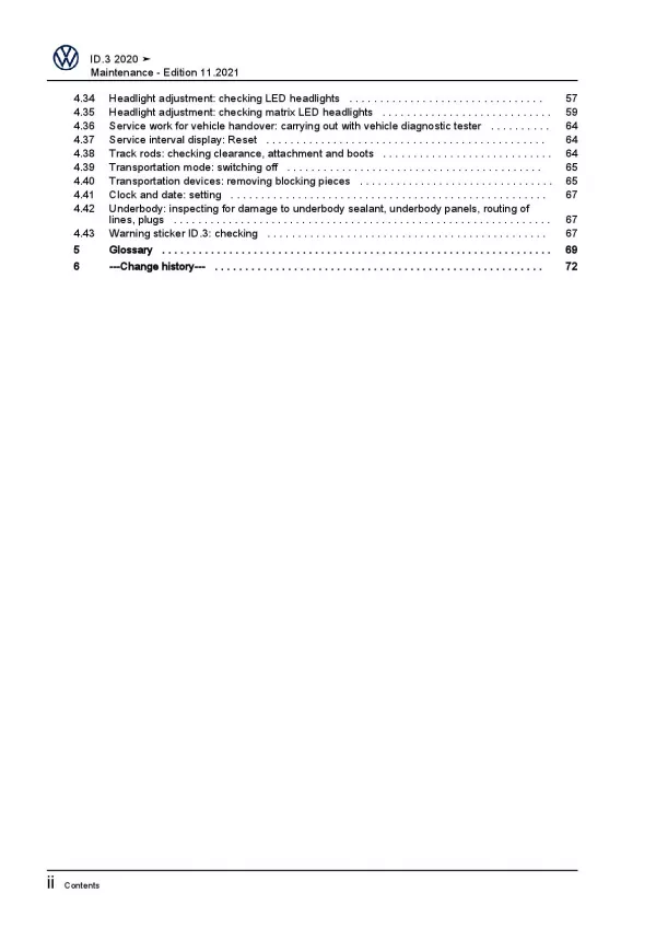 VW ID.3 type E11 from 2019 maintenance repair workshop manual pdf file ebook