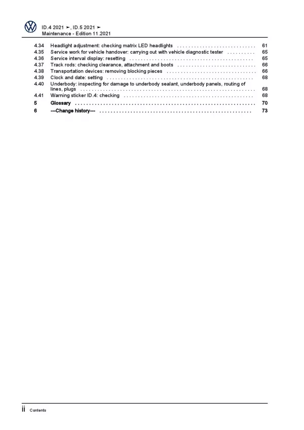 VW ID.4 type E21 from 2020 maintenance repair workshop manual pdf ebook