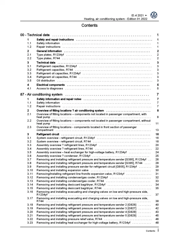 VW ID.4 E21 from 2020 heating air conditioning system repair workshop manual pdf