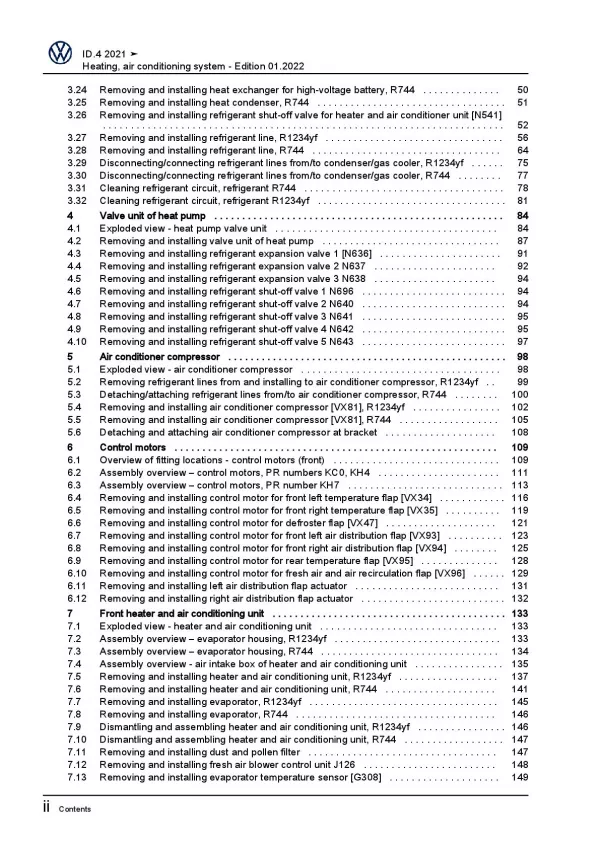 VW ID.4 E21 from 2020 heating air conditioning system repair workshop manual pdf