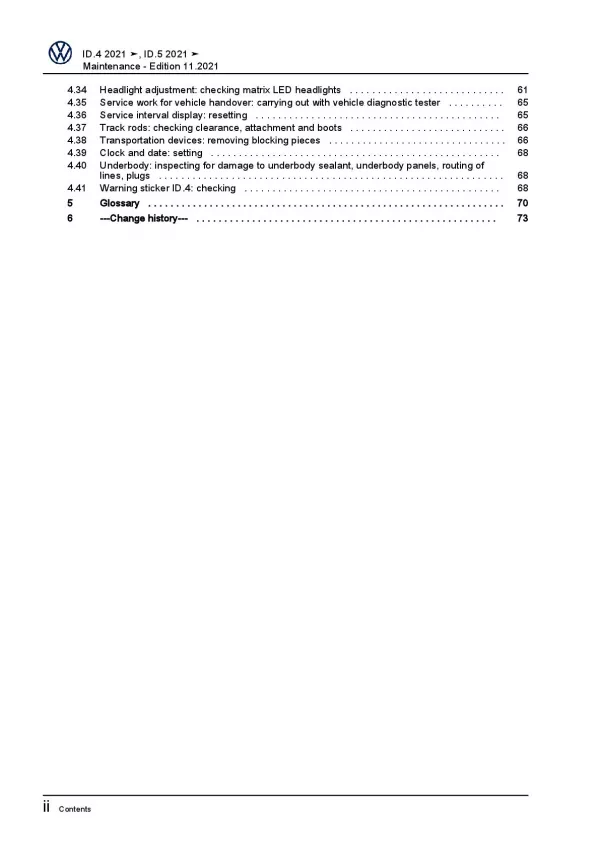 VW ID.5 type E39 from 2021 maintenance repair workshop manual pdf ebook