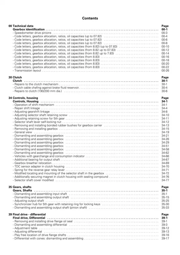 VW Jetta 16E 19E 1984-1992 5 speed manual gearbox 020 repair workshop manual pdf