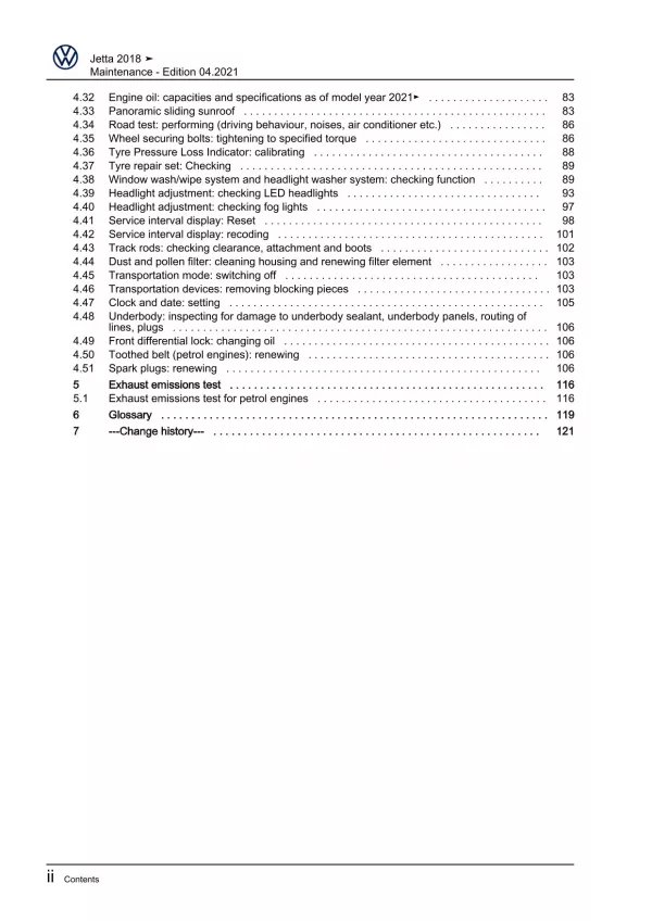 VW Jetta type BU 2018-2021 maintenance repair workshop manual pdf ebook file