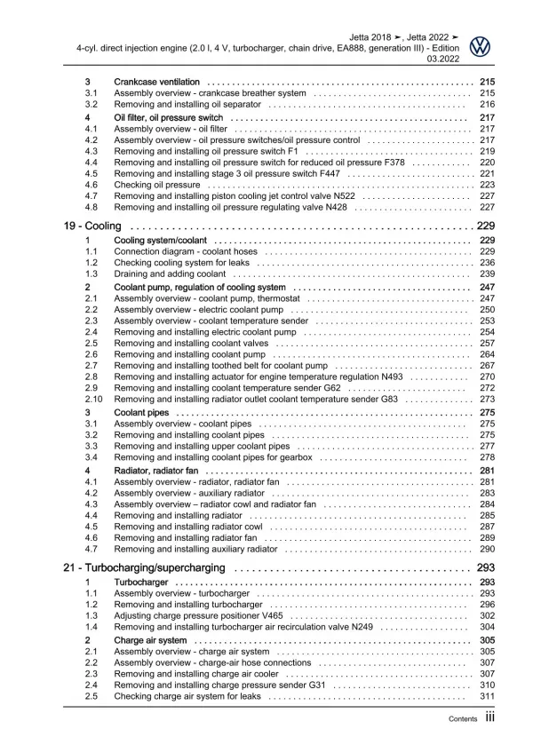 VW Jetta BU (18>) 4-cyl. petrol engines 230-231 hp repair workshop manual pdf