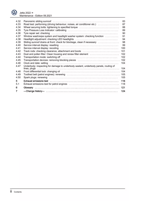 VW Jetta type BU from 2021 maintenance repair workshop manual pdf ebook file
