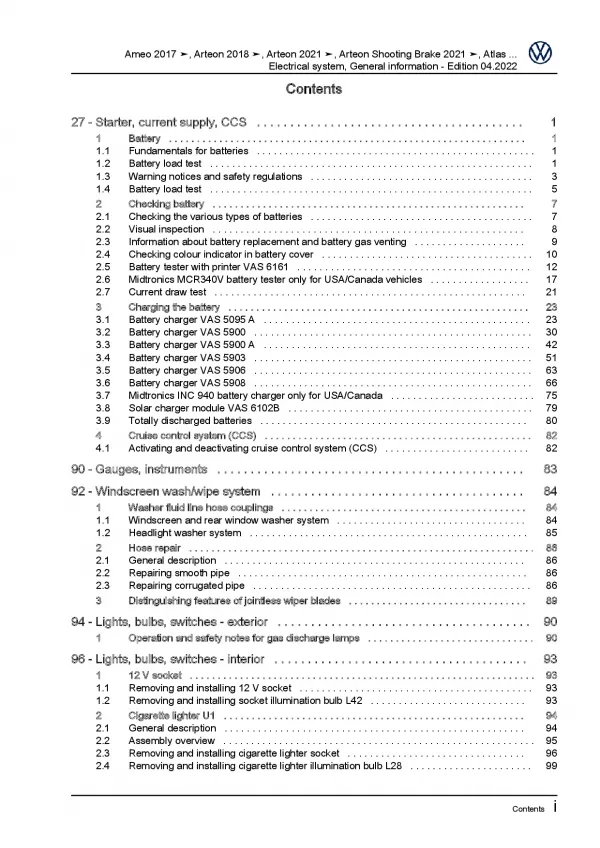 VW Lupo 6X 1998-2006 electrical system general information repair workshop pdf