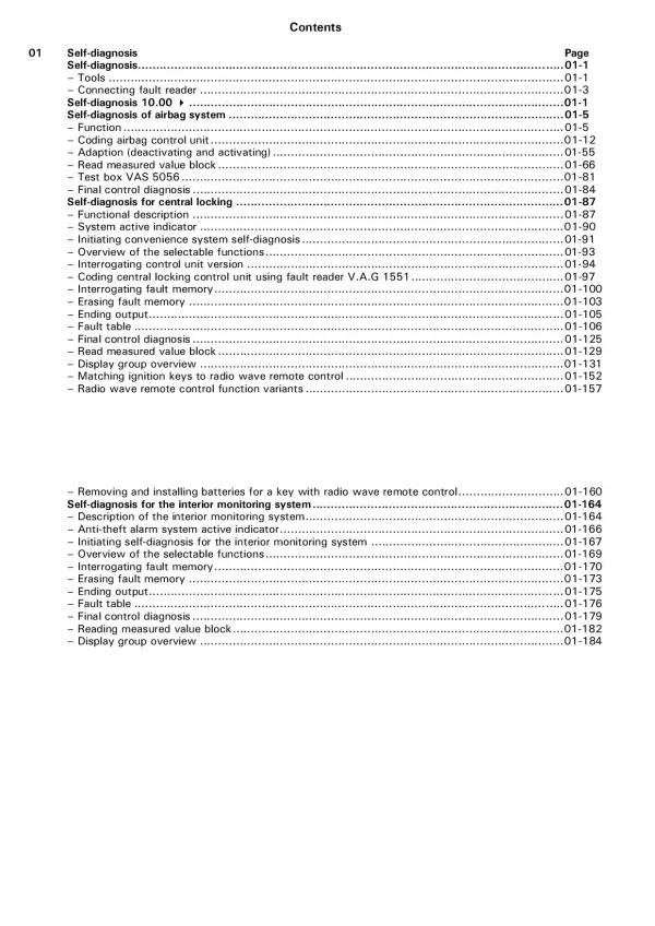 VW Lupo 6X 1998-2006 self-diagnosis for body repairs workshop manual pdf ebook