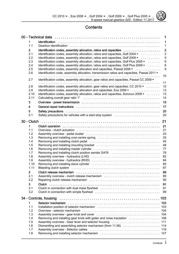 VW Passat 7 3C (10-14) 6-speed manual gearbox 02S repair workshop download eBook