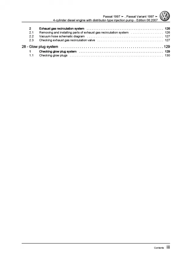 VW Passat 3B (96-05) 4-cylinder diesel engine 1.9l repair workshop manual eBook